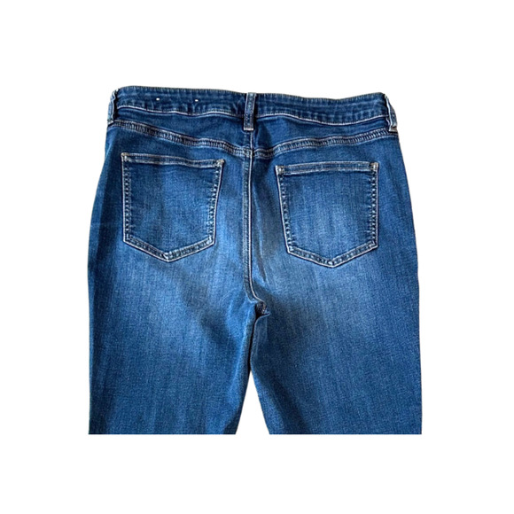 Chico’s Jeans Skinny Ankle High Rise Stretch Frayed Hem Denim Blue Women’s 10R - Picture 5 of 8